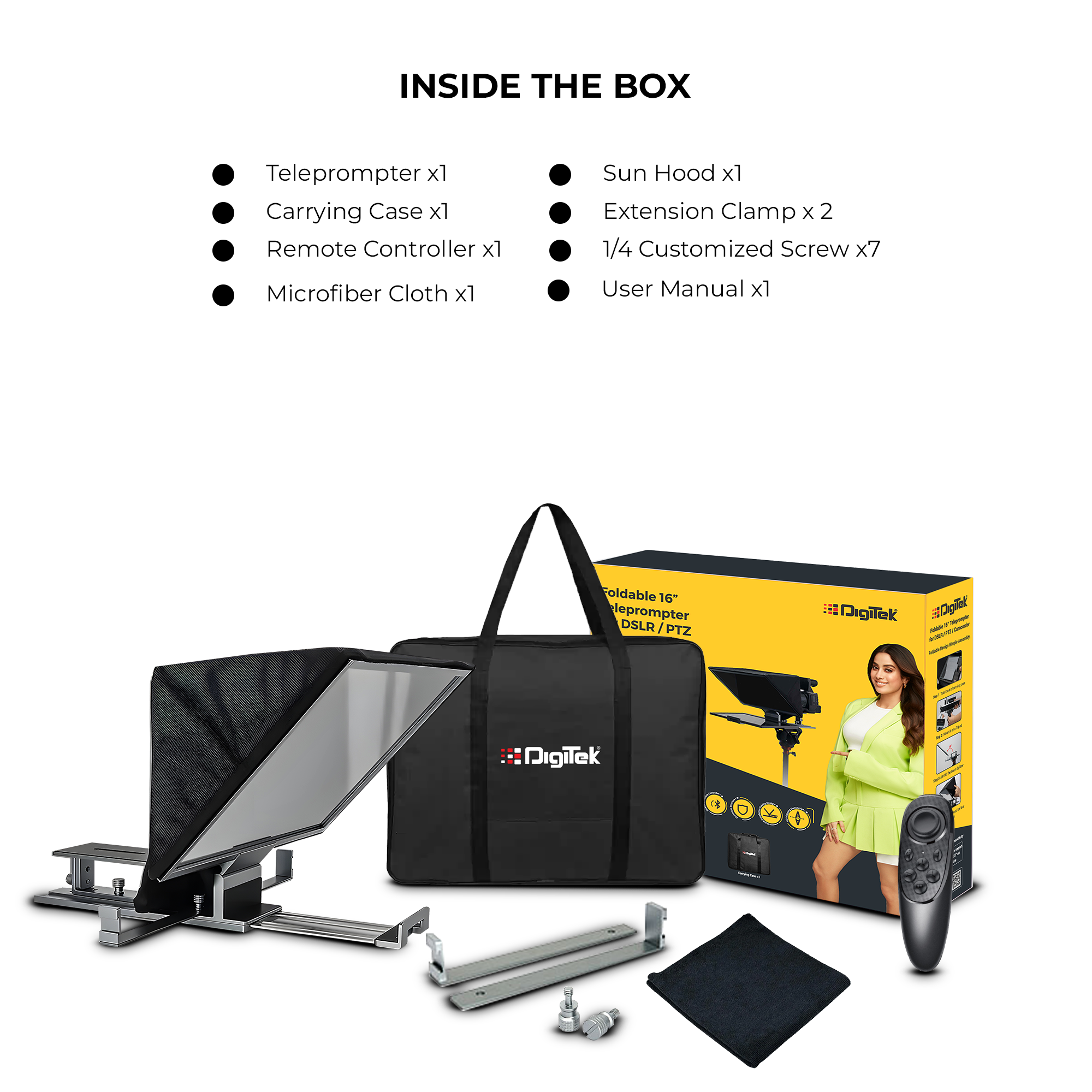 Digitek (DTP-016) 16" Teleprompter for Smartphone & Camera