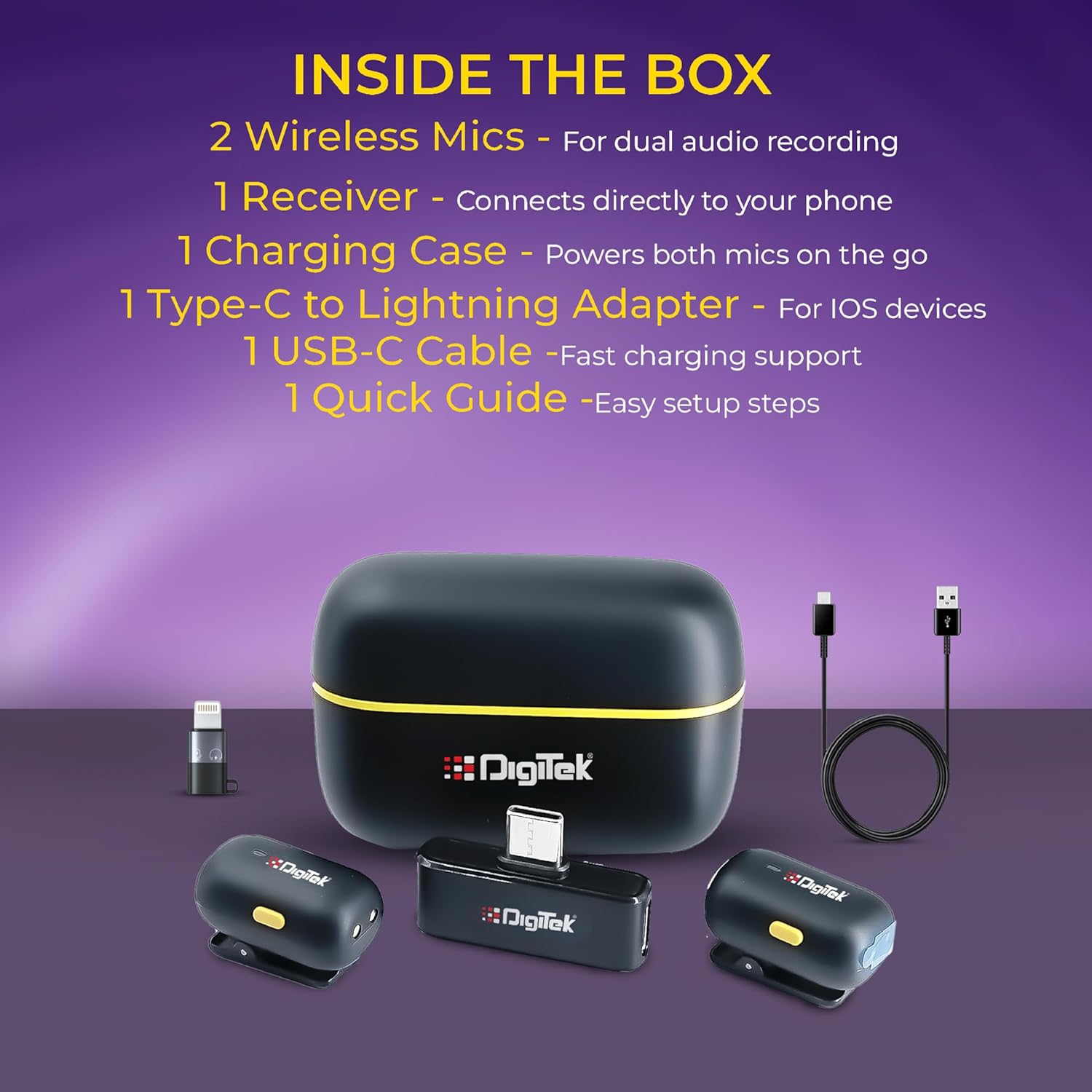 Digitek (DWM 103 Mini) 2-in-1 Wireless Microphone