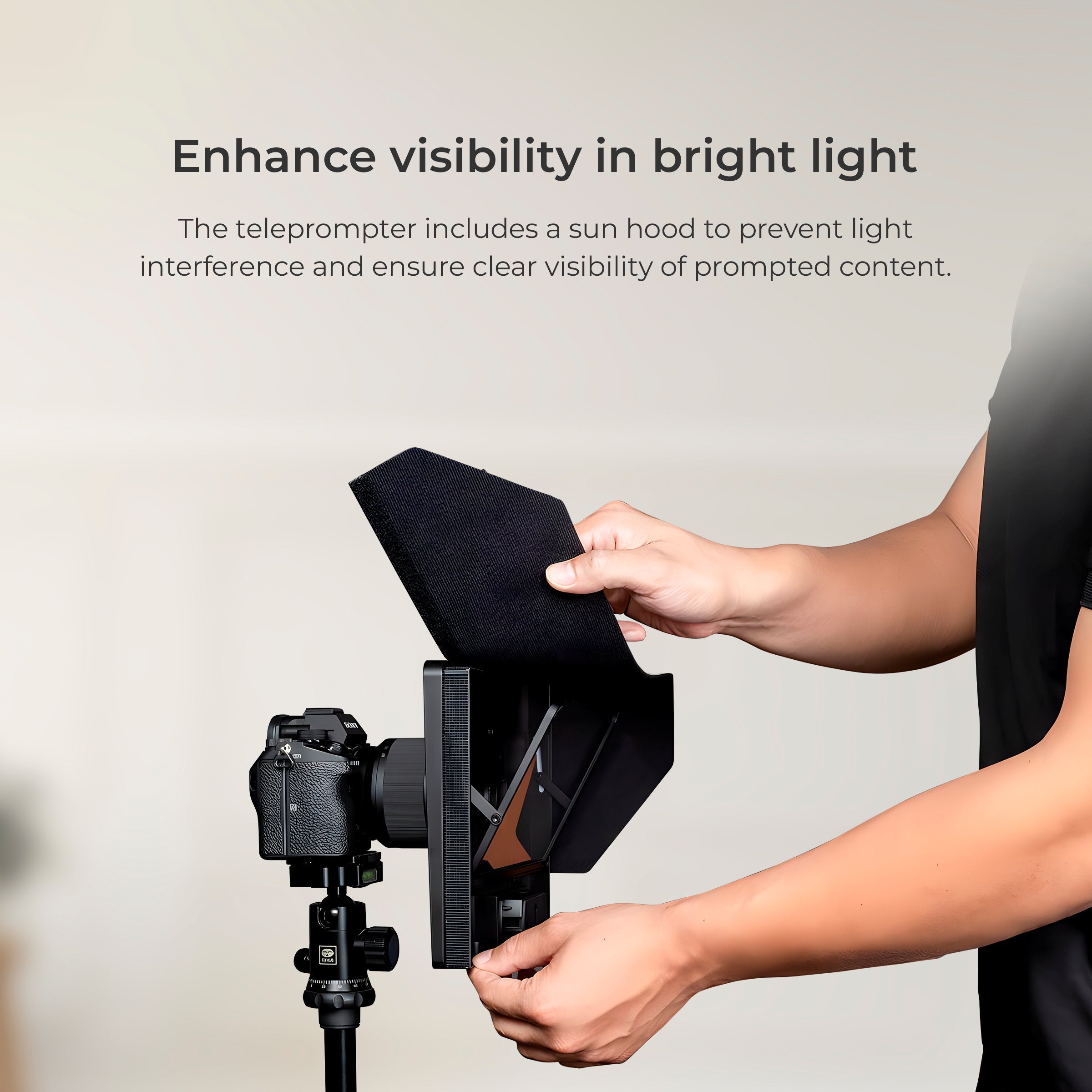 Digitek (DTP 010) 10†Digitek Teleprompter for Smartphone & DSLR Supports w/Remote Control, APP Compatible with iOS & Android System for Video Creator - Digitek