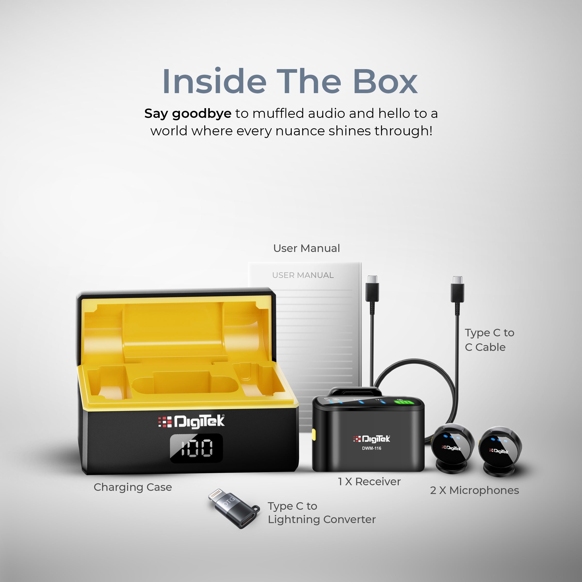 Digitek (DWM-116) 2-in-1 Wireless Microphone