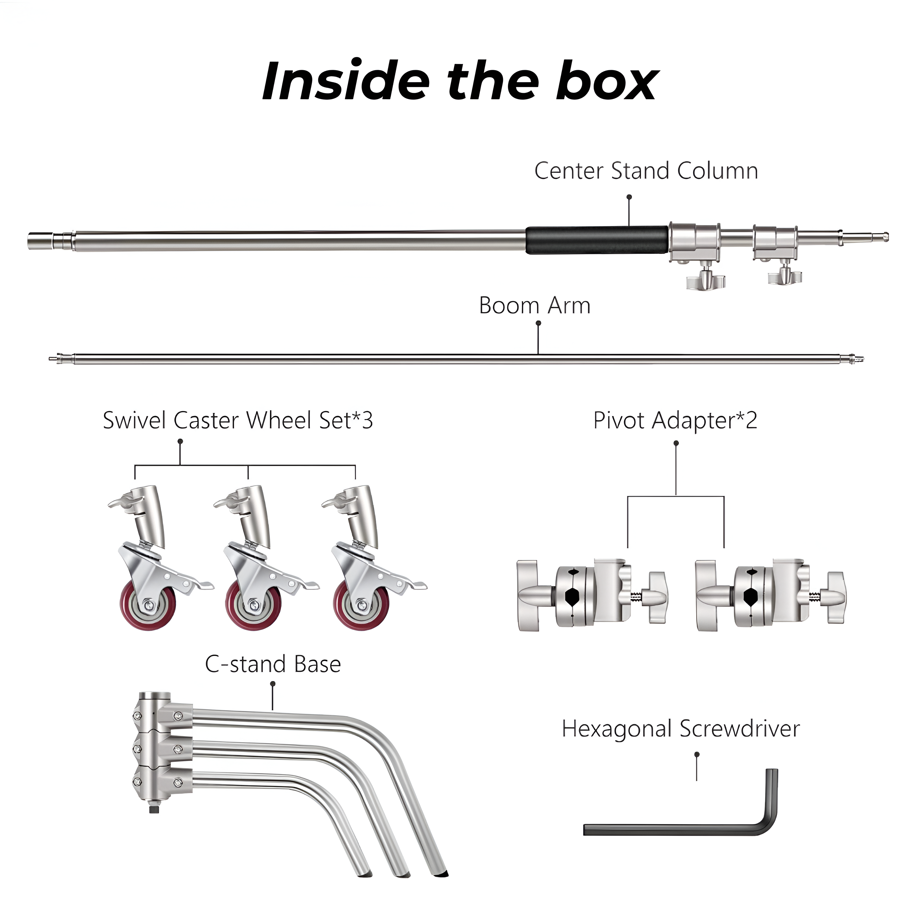 Digitek (DCS 340W) C-Stand with Wheels
