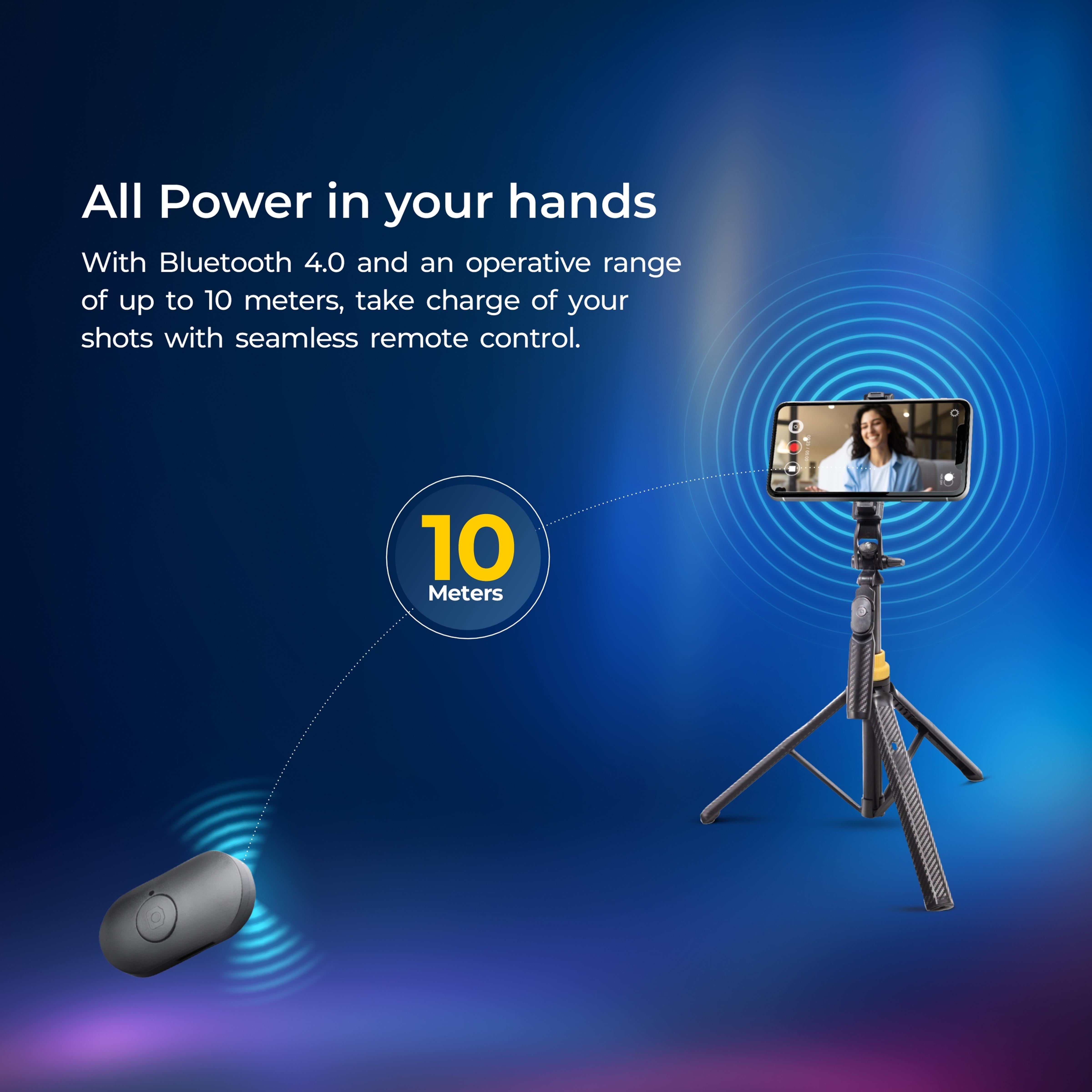 Digitek (DTR-555 SS) Foldable Tripod Selfie Stick for Smartphone & Action Cameras