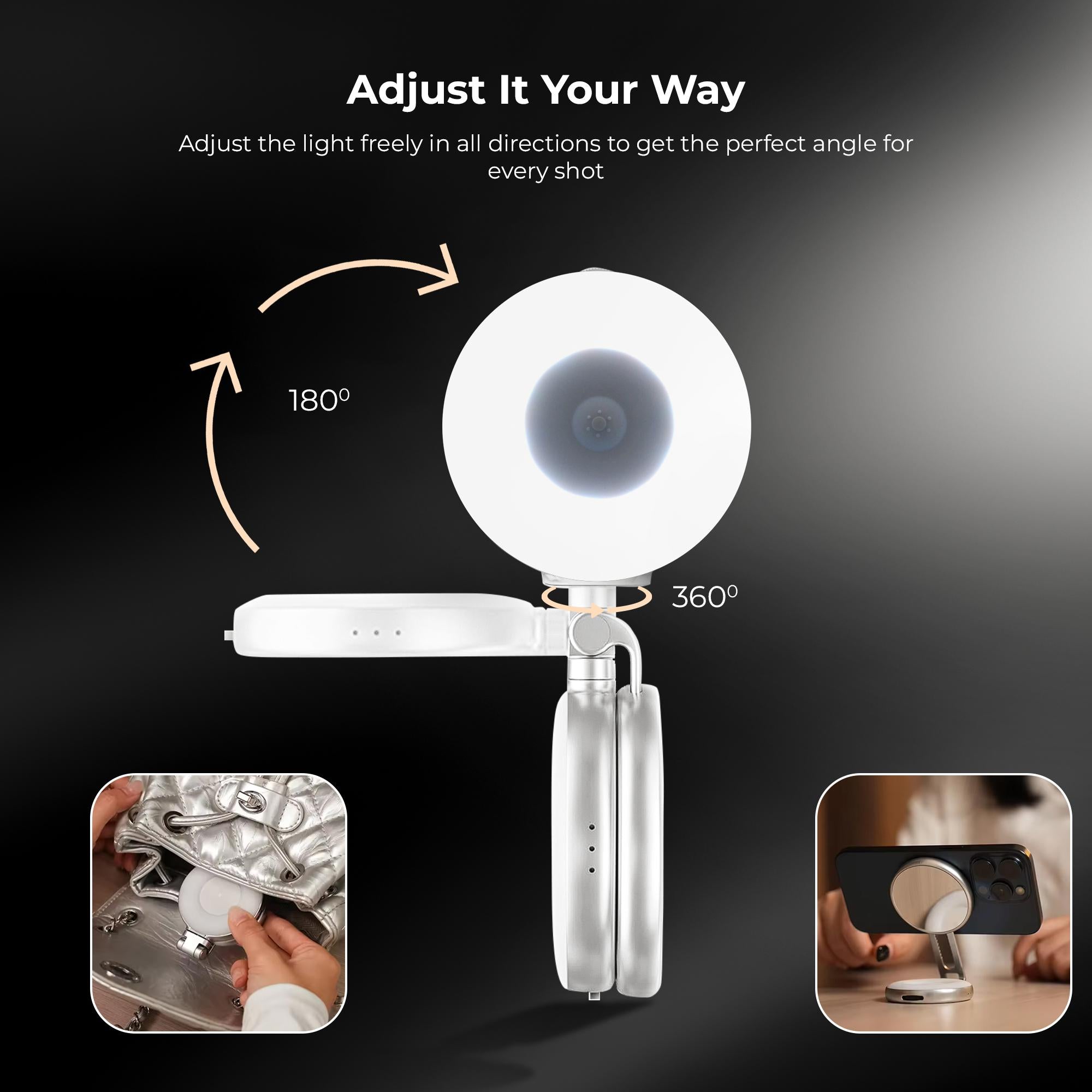 Digitek (DRL 3W) Magnetic Selfie Ring Light with Mirror