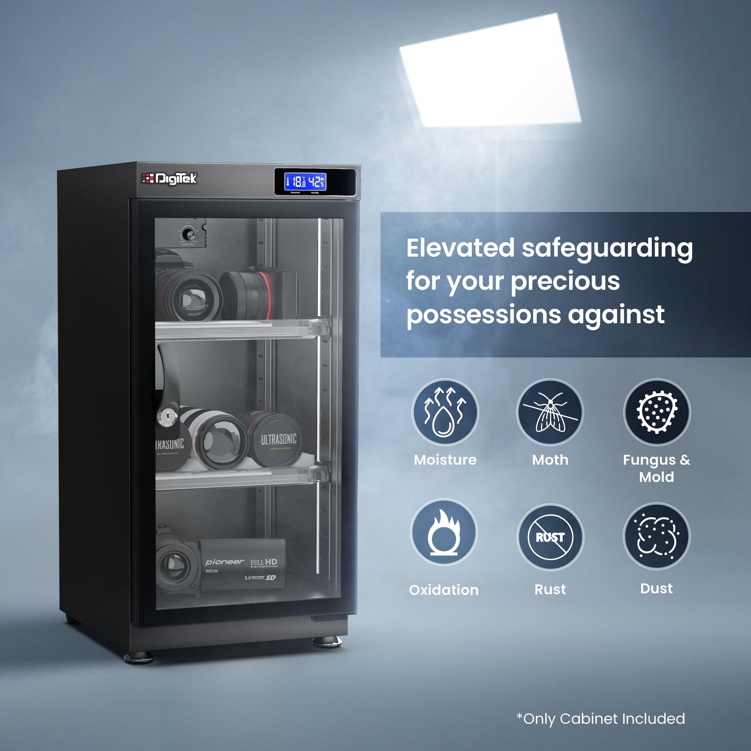 Digitek AD 55C 50 Liters Capacity Digital Display Dry Cabinet with Humidity Controller - Digitek