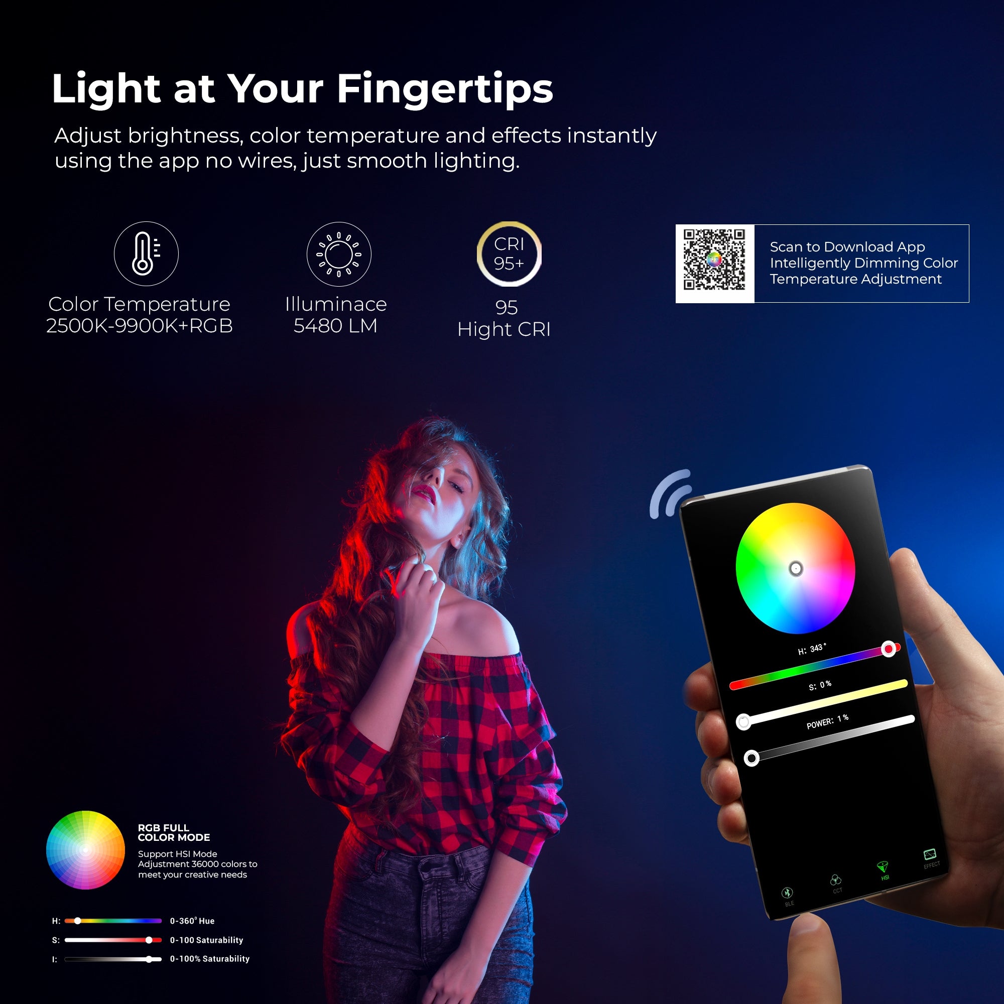 Digitek (DSL 27W RGB) 27W LED RGB Stick Light Wand