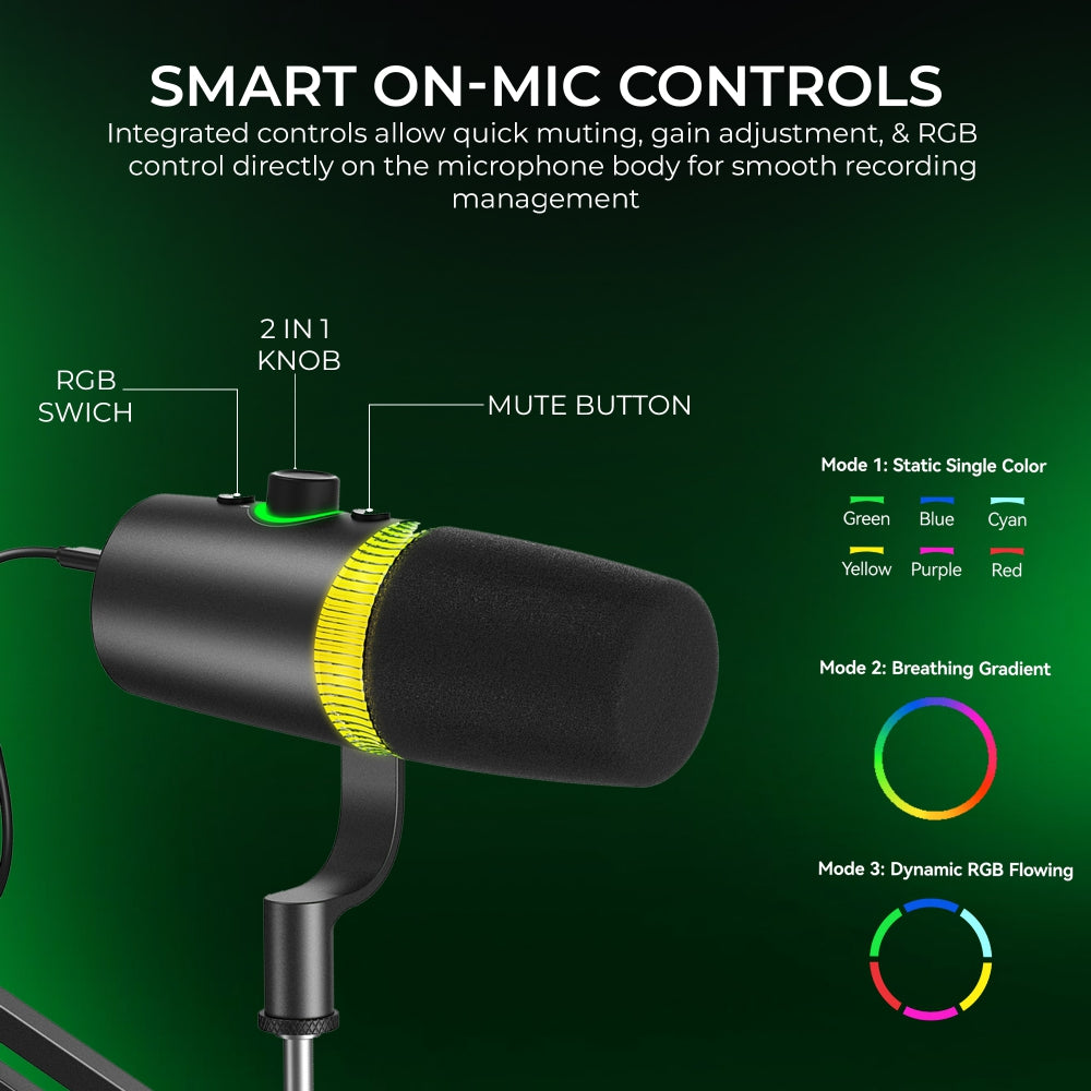 Digitek (DM 701) RGB  Podcast-Gaming Microphone