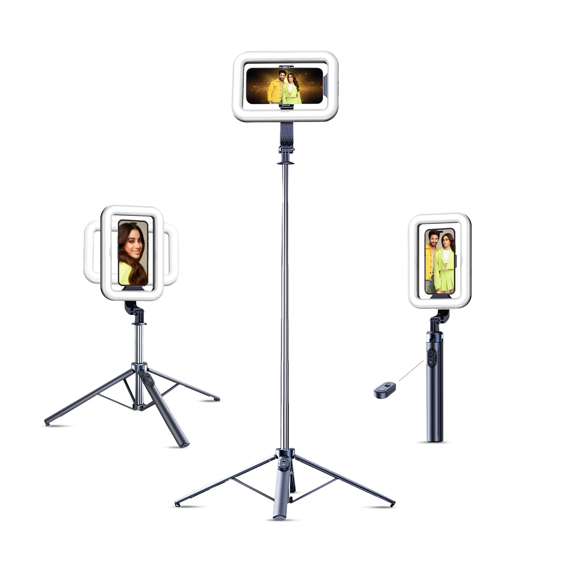 Digitek (DTR 630 SS) Extendable Tripod Selfie Stick with Fill Light