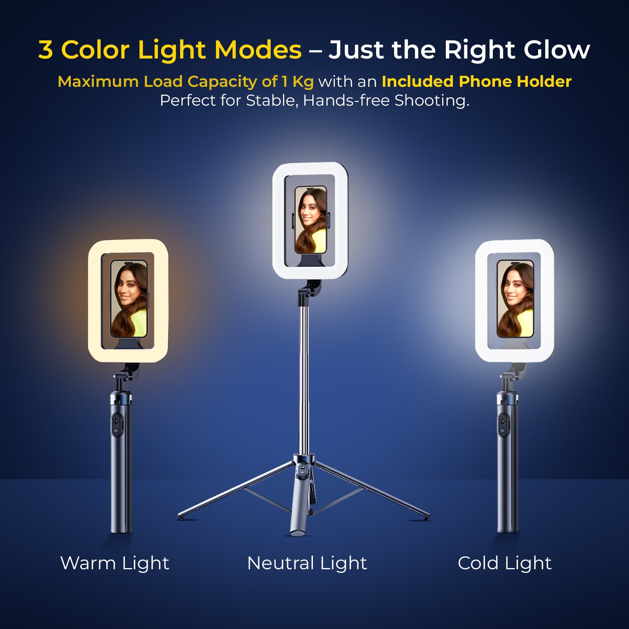 Digitek (DTR 630 SS) Extendable Tripod Selfie Stick with Fill Light