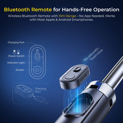 Digitek (DTR 630 SS) Extendable Tripod Selfie Stick with Fill Light