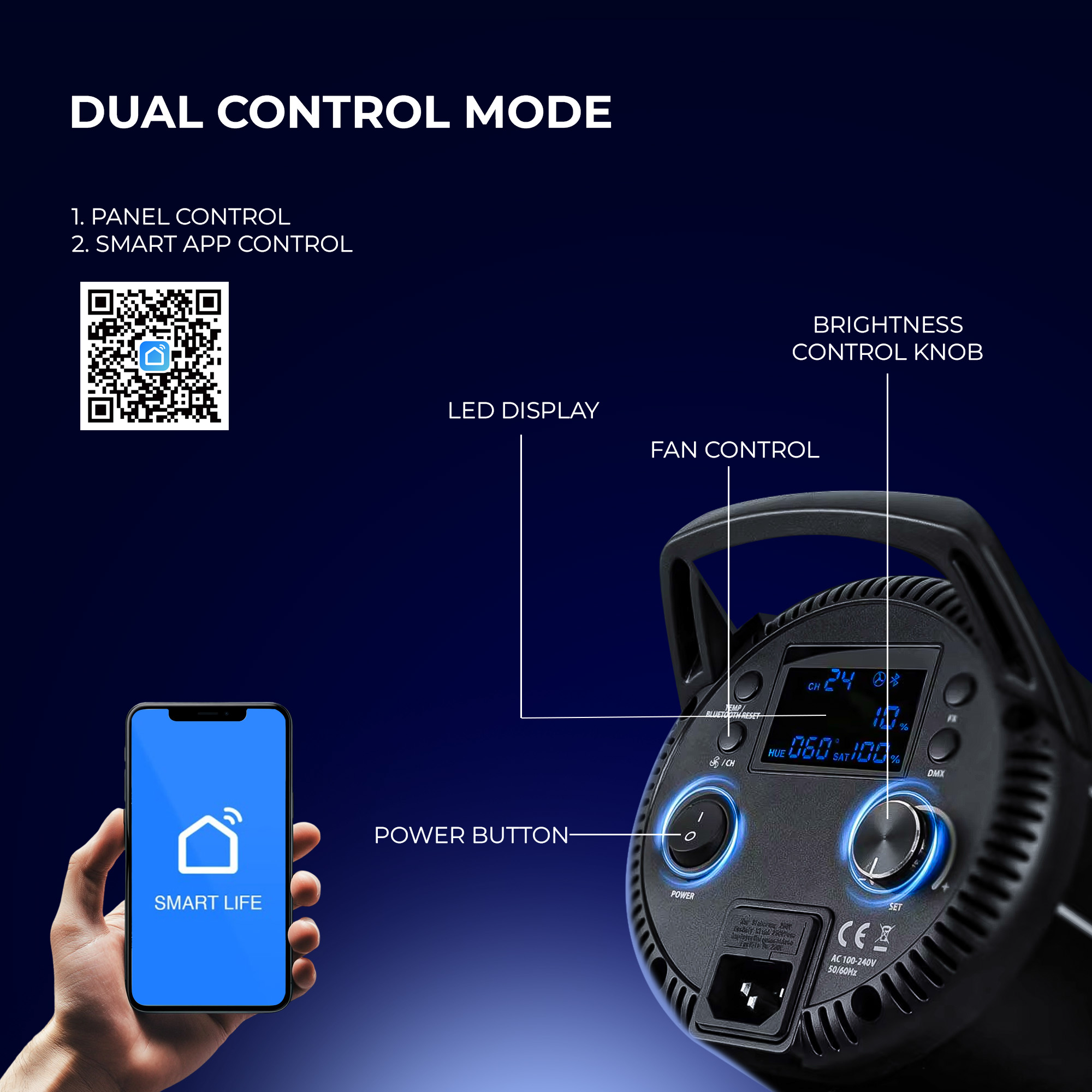 Digitek (DCL-500 WBC Combo) 460W Bi Color Continuous LED Video Light
