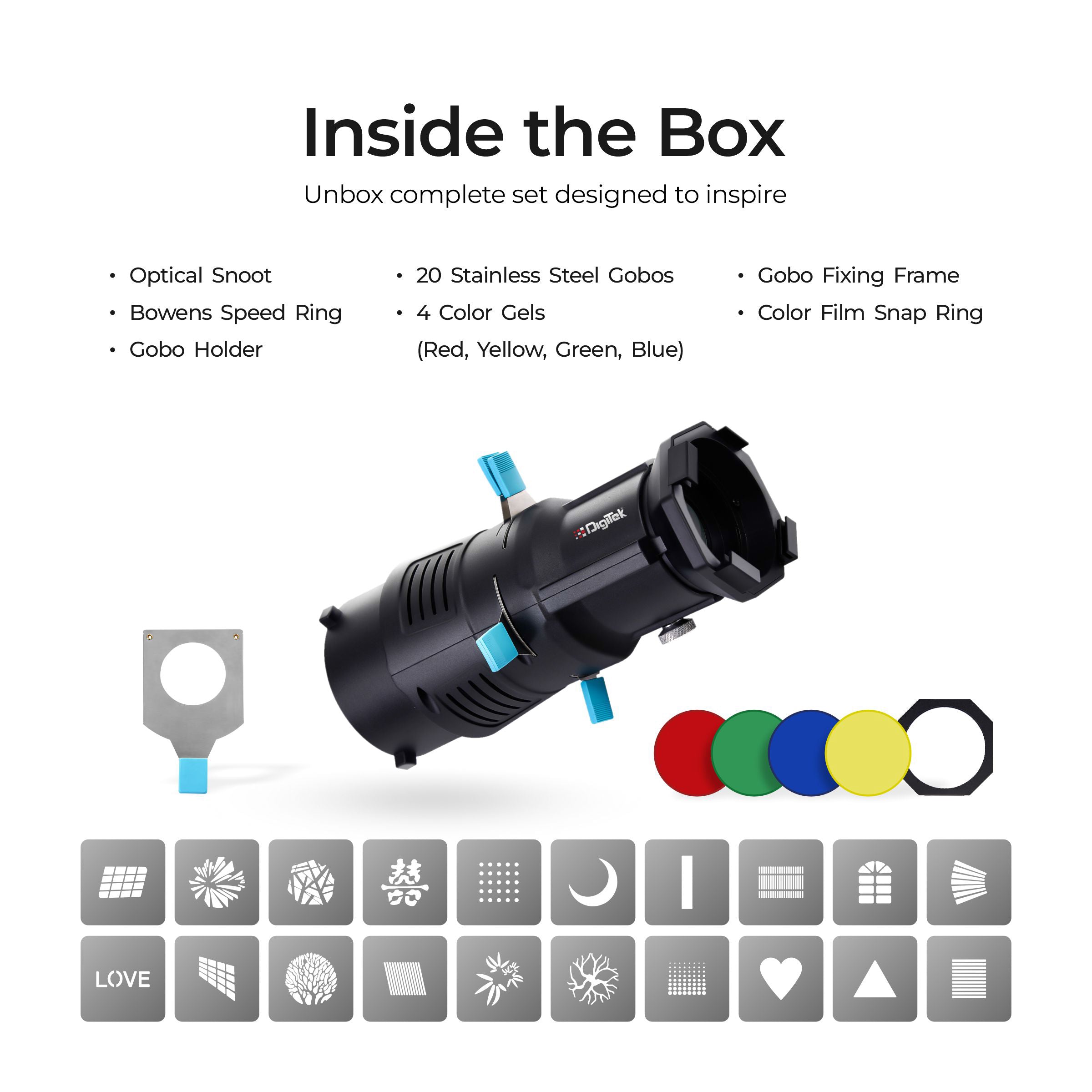 Digitek (DS 220) Bowens Mount Optical Snoot Kit