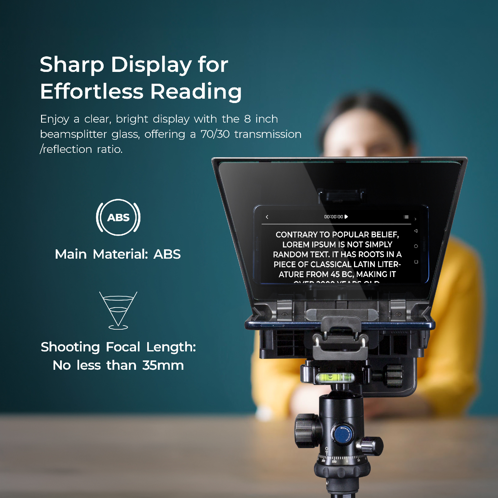 Digitek (DTP-008) 8" Teleprompter for Smartphone & Camera