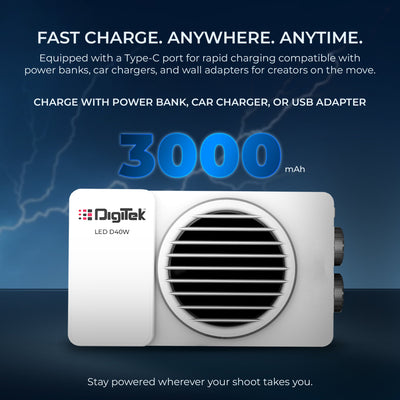 Digitek (LED-D40W) 40W Portable Bi-Color LED Video Light