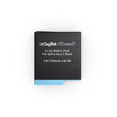 Digitek (DBG-9) Platinum Li-ion Rechargeable Battery Pack for GoPro Hero 9 Black 3.8V 1720mAh 6.62 Wh. DBG-9 - Digitek