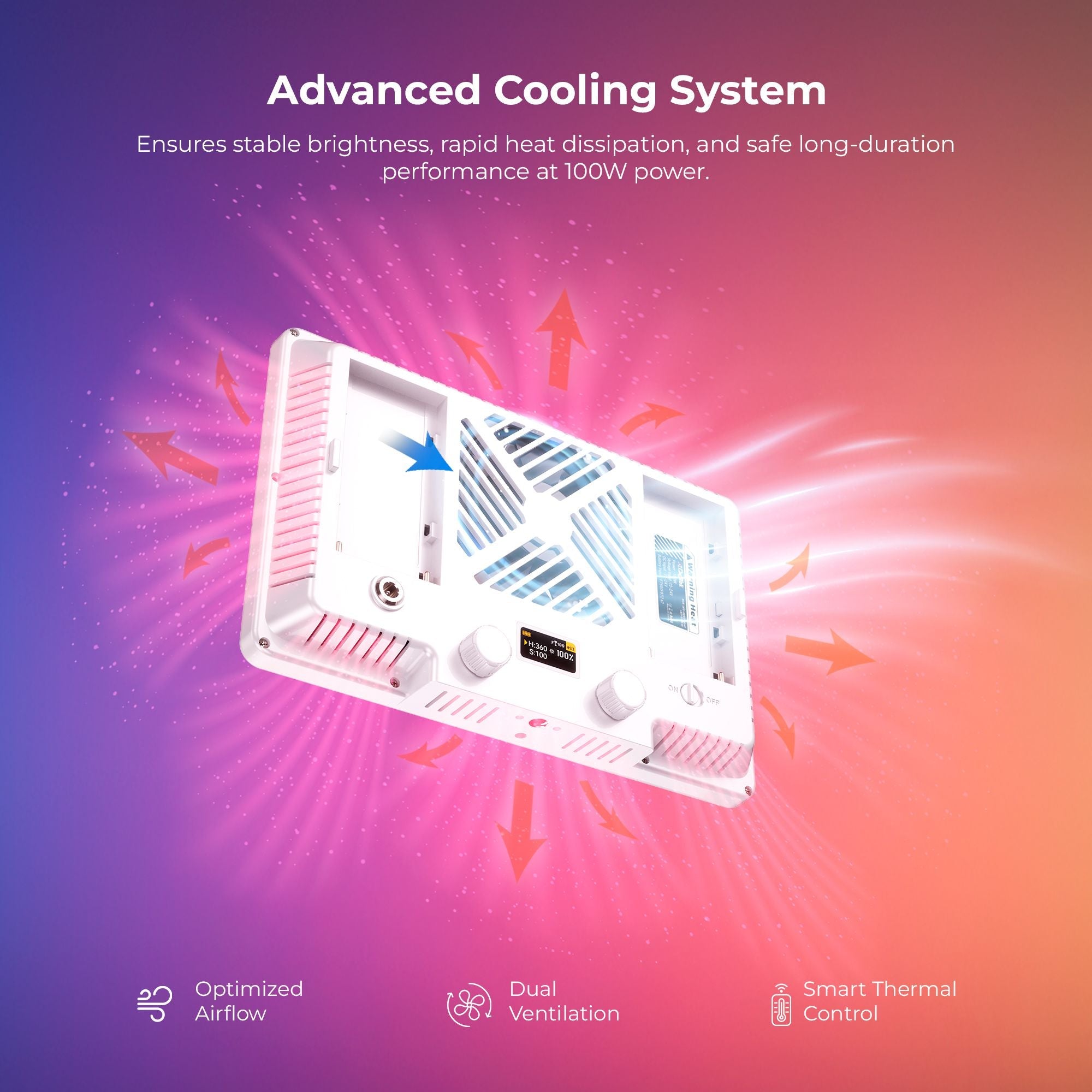 Digitek (LED-D100W RGB) 100W RGB LED Video Light with Softbox & Power Bank